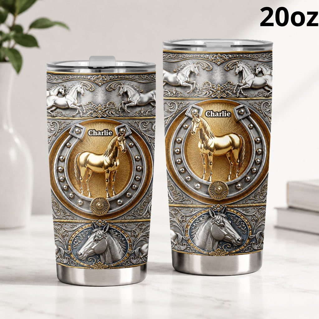Love Horses - Personalized Horse Tumbler