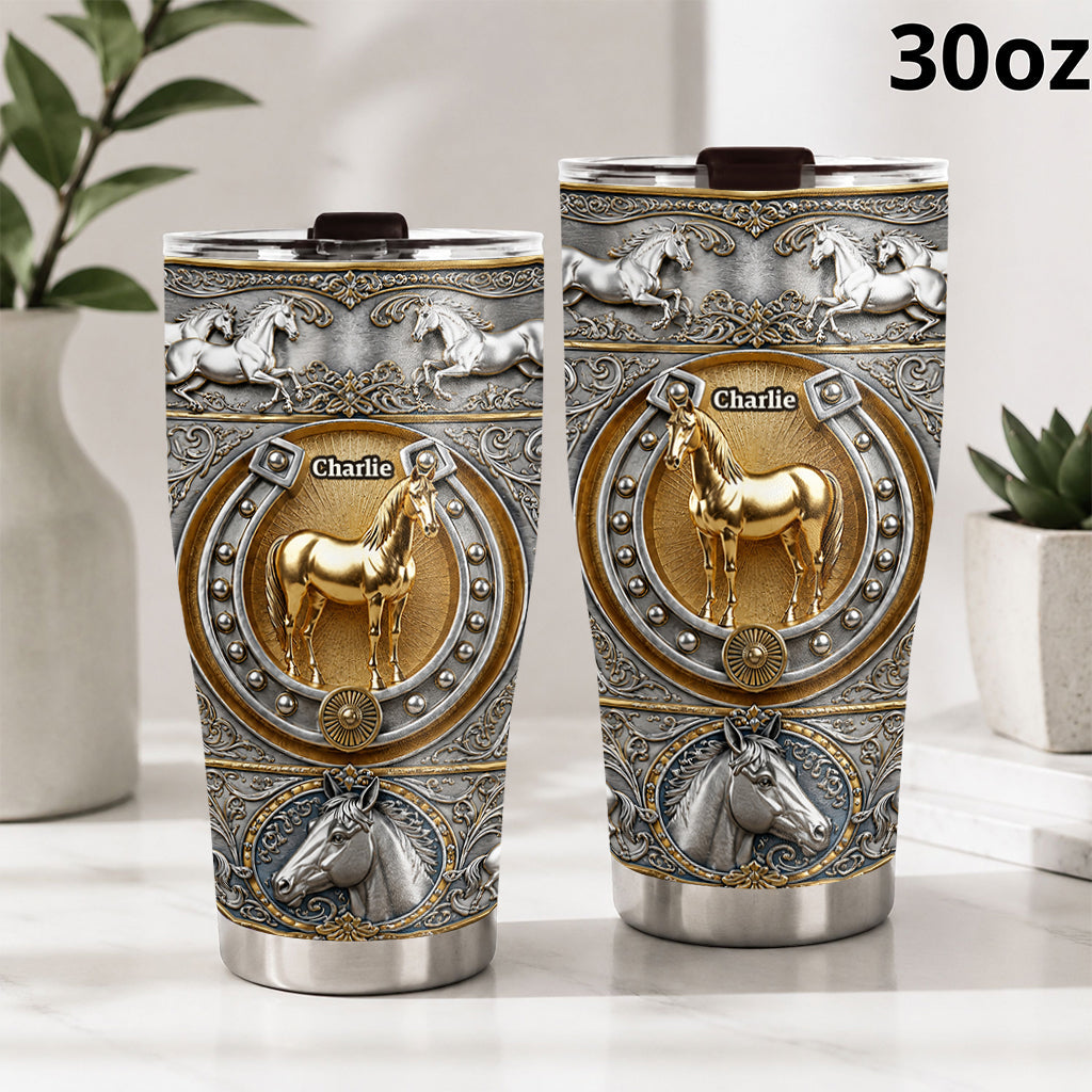 Love Horses - Personalized Horse Tumbler