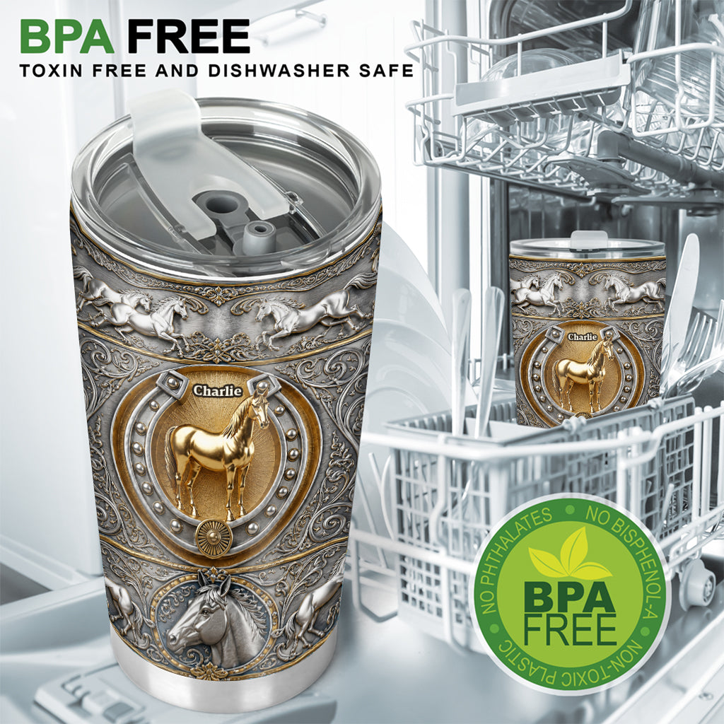 Love Horses - Personalized Horse Tumbler