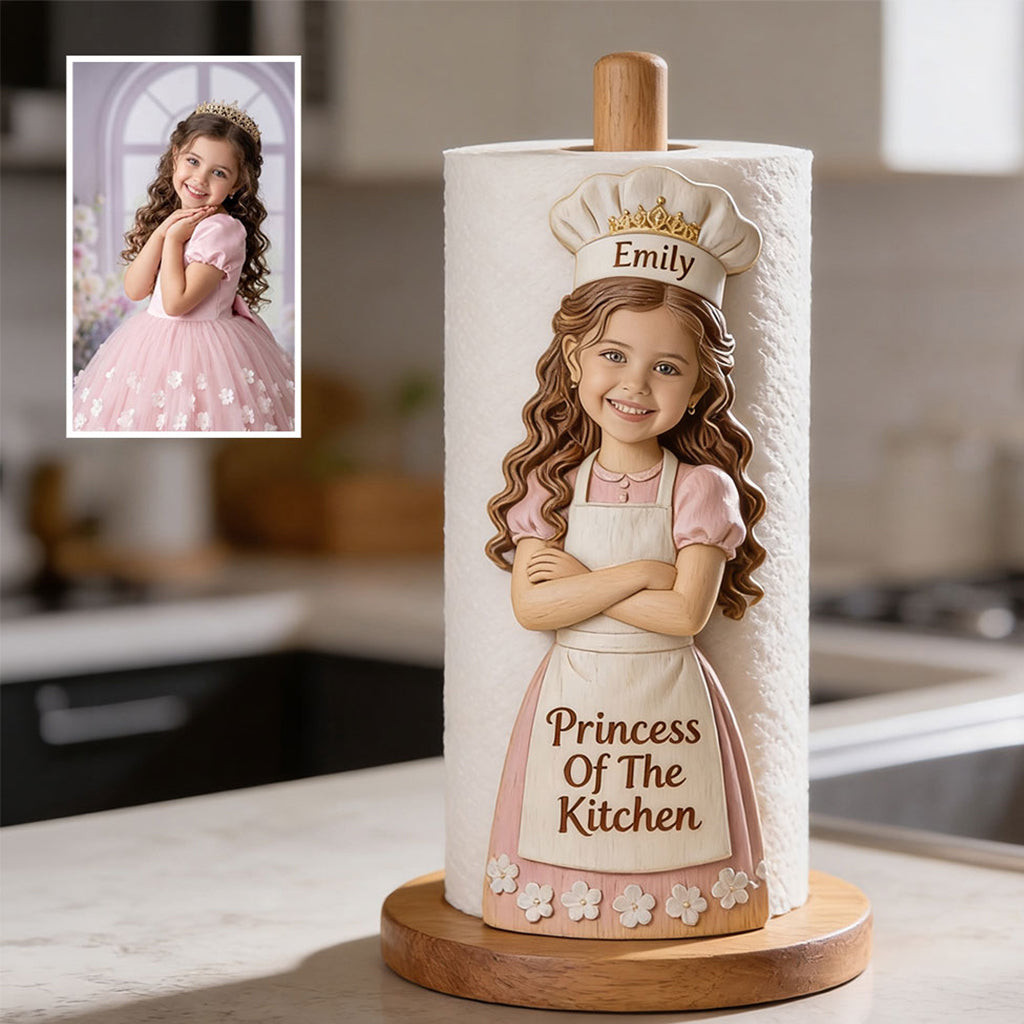 World's Best Sous Chef - Personalized Kid Paper Towel Stand
