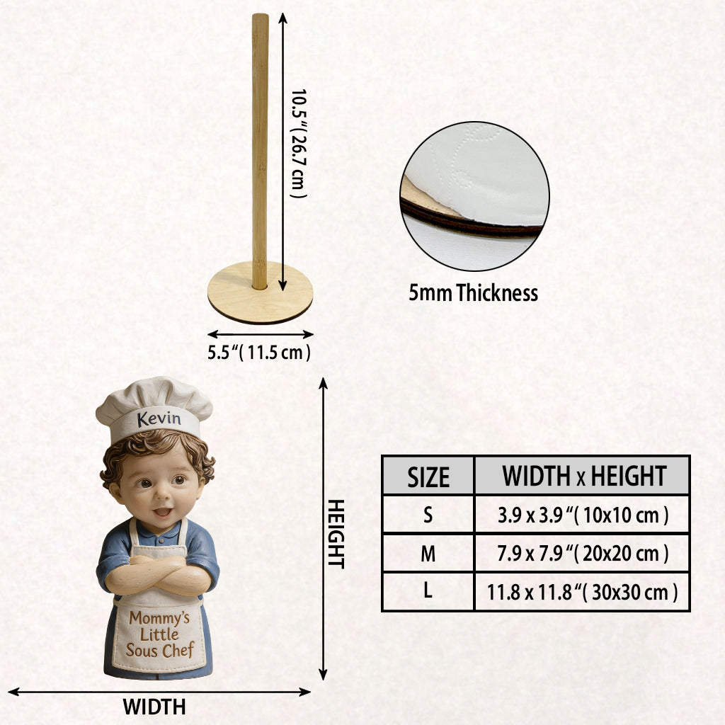 World's Best Sous Chef - Personalized Kid Paper Towel Stand