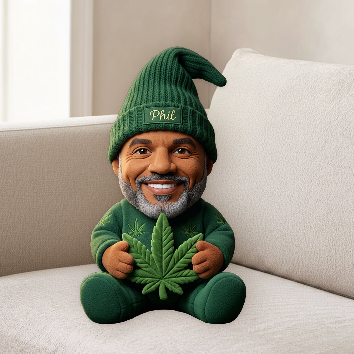 Stoner - Personalized Weed Premium Faux Fur Pillow