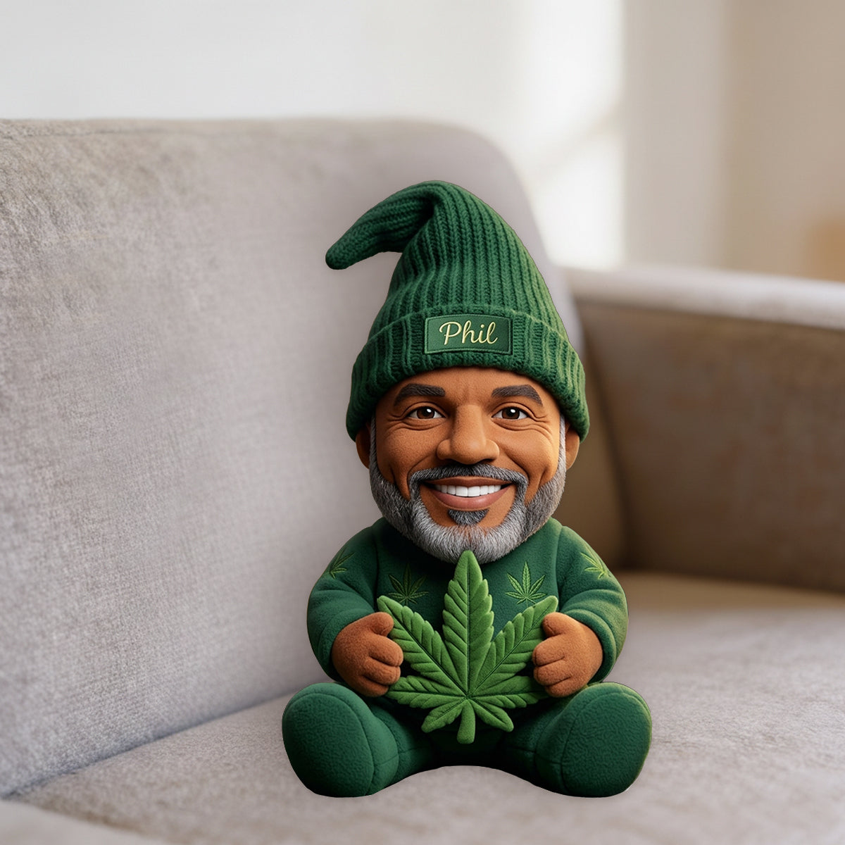Stoner - Personalized Weed Premium Faux Fur Pillow