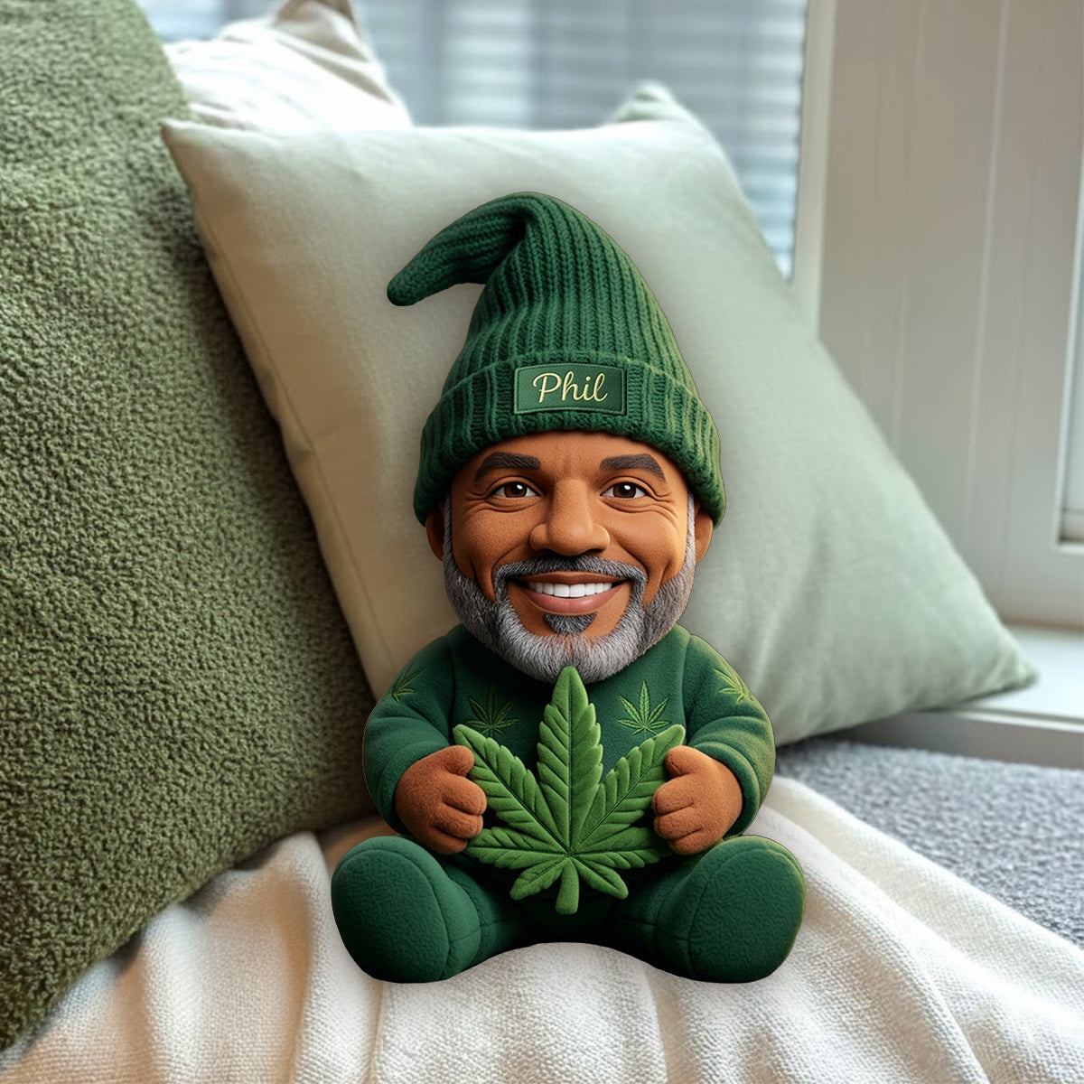 Stoner - Personalized Weed Premium Faux Fur Pillow