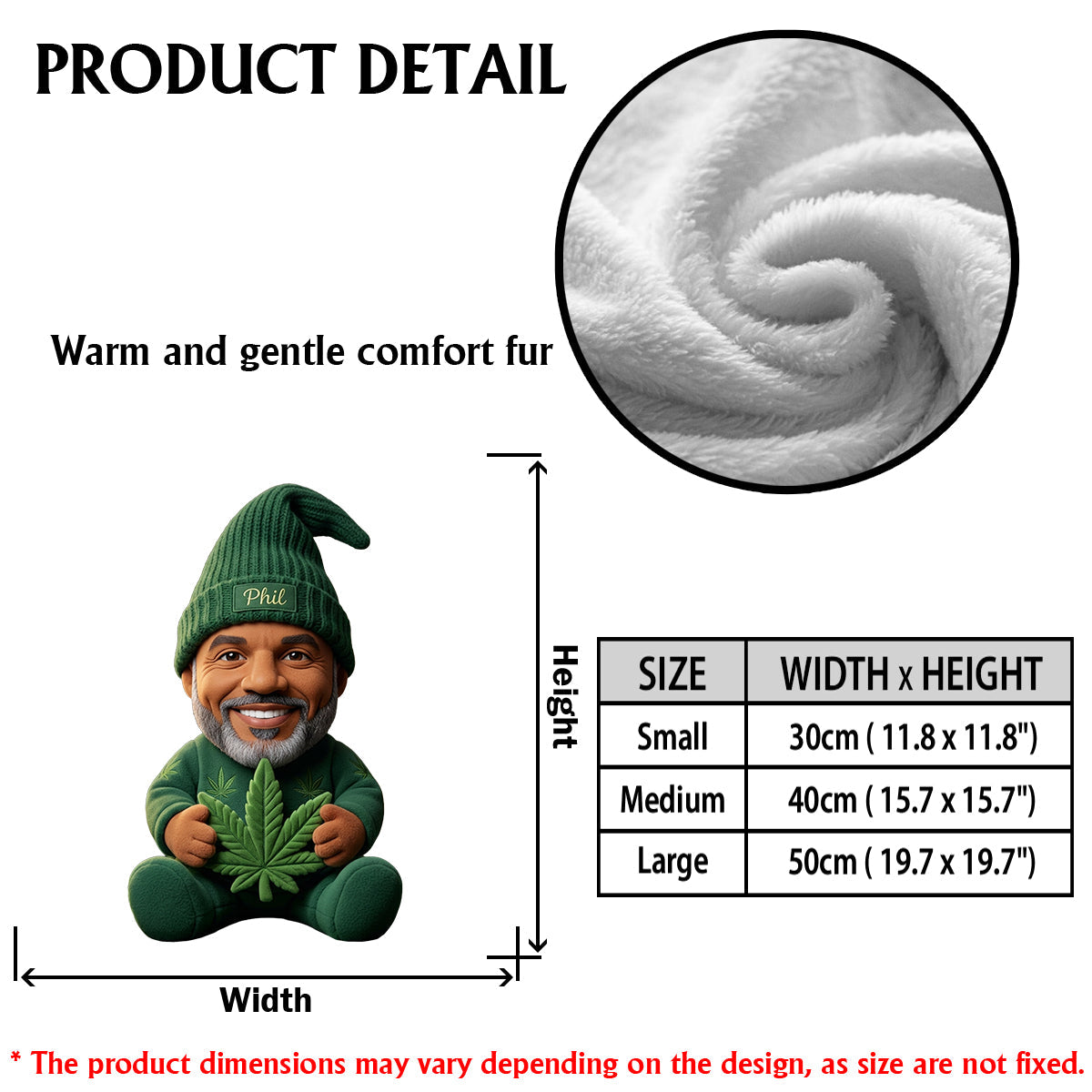 Stoner - Personalized Weed Premium Faux Fur Pillow