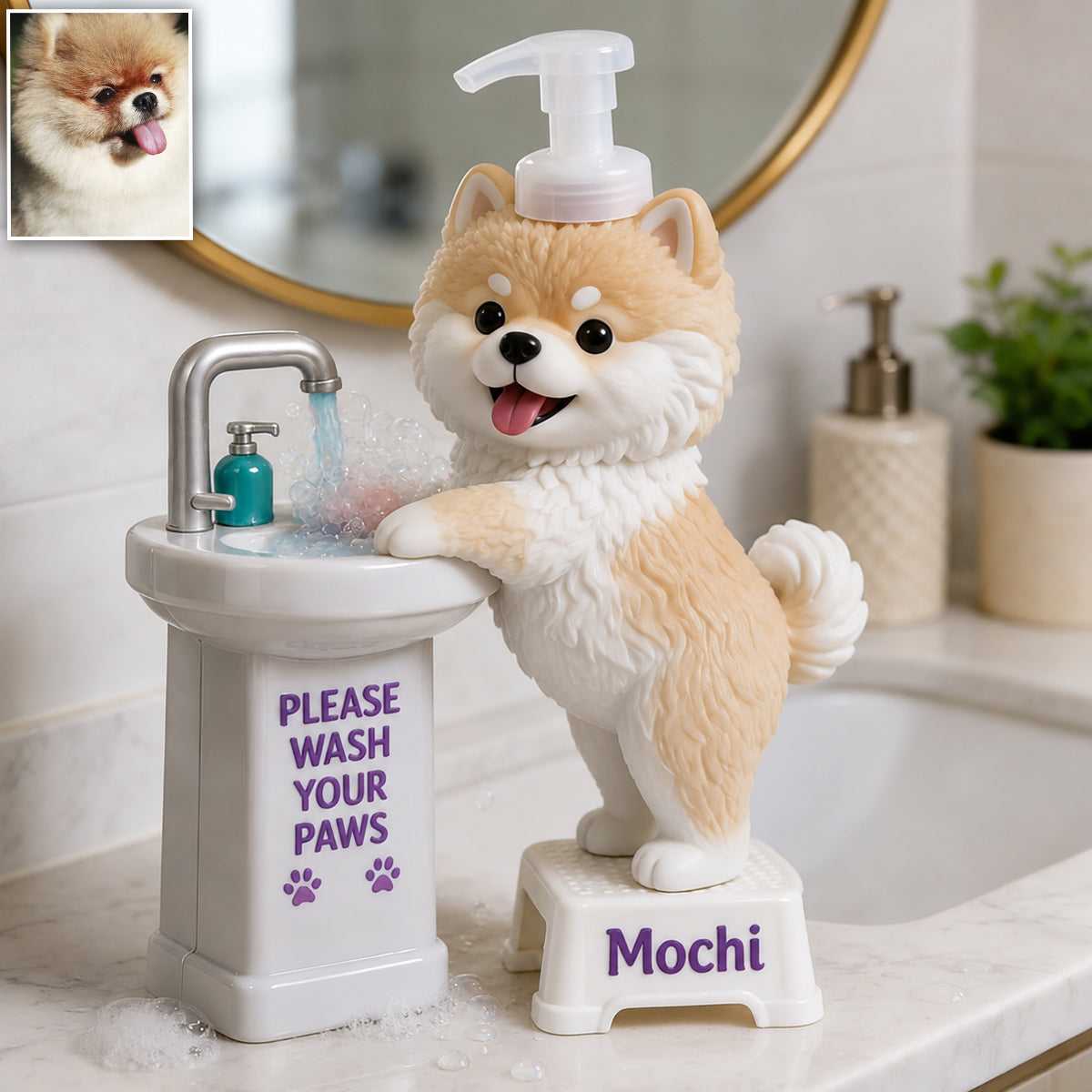 Please Wash Your Paws - Personalized Dog Pump Dispenser