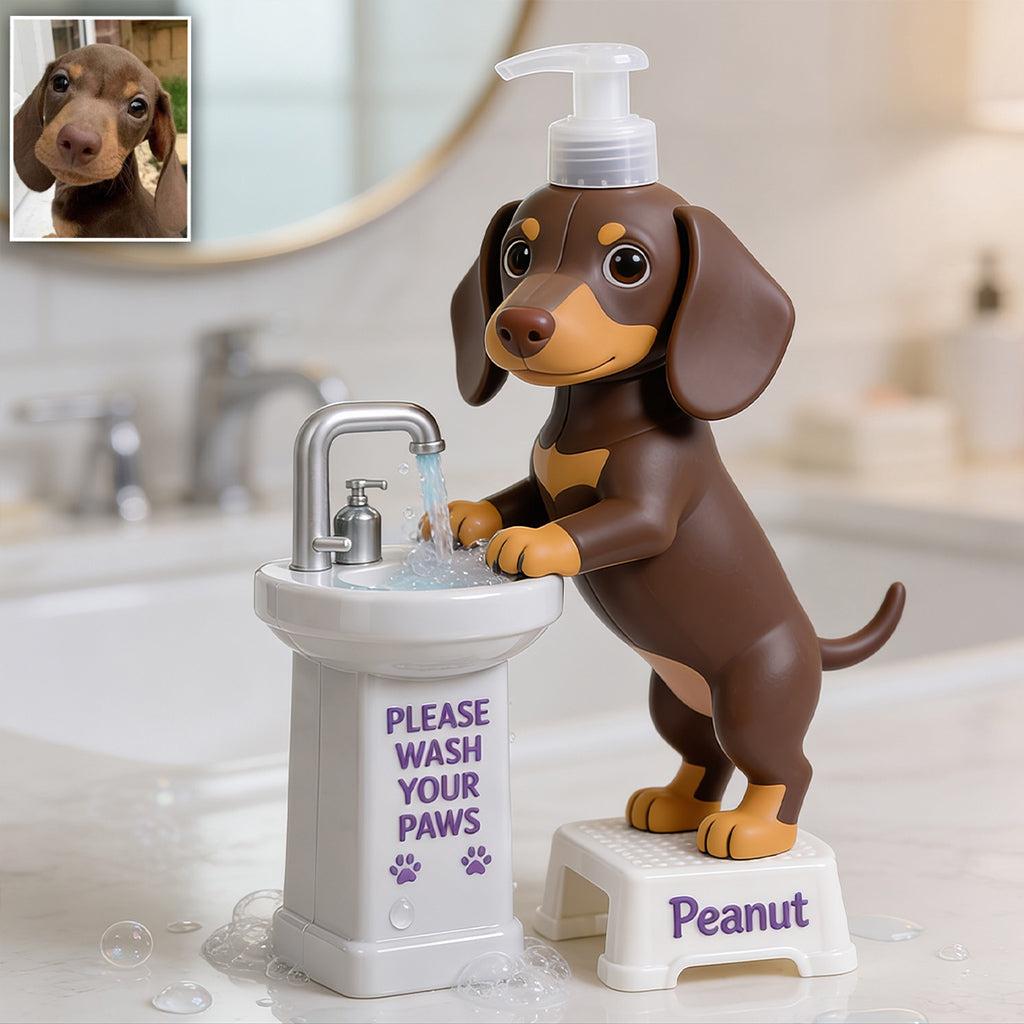 Please Wash Your Paws - Personalized Dog Pump Dispenser