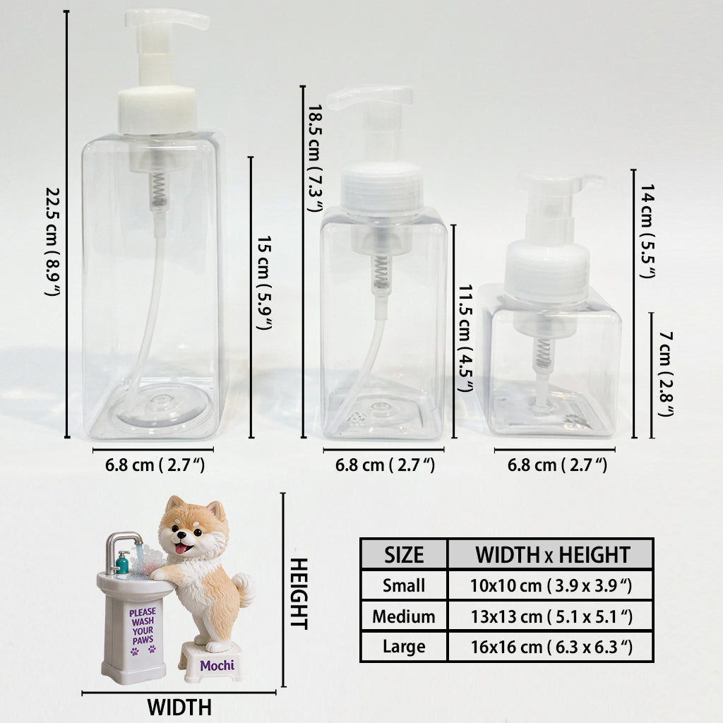Please Wash Your Paws - Personalized Dog Pump Dispenser