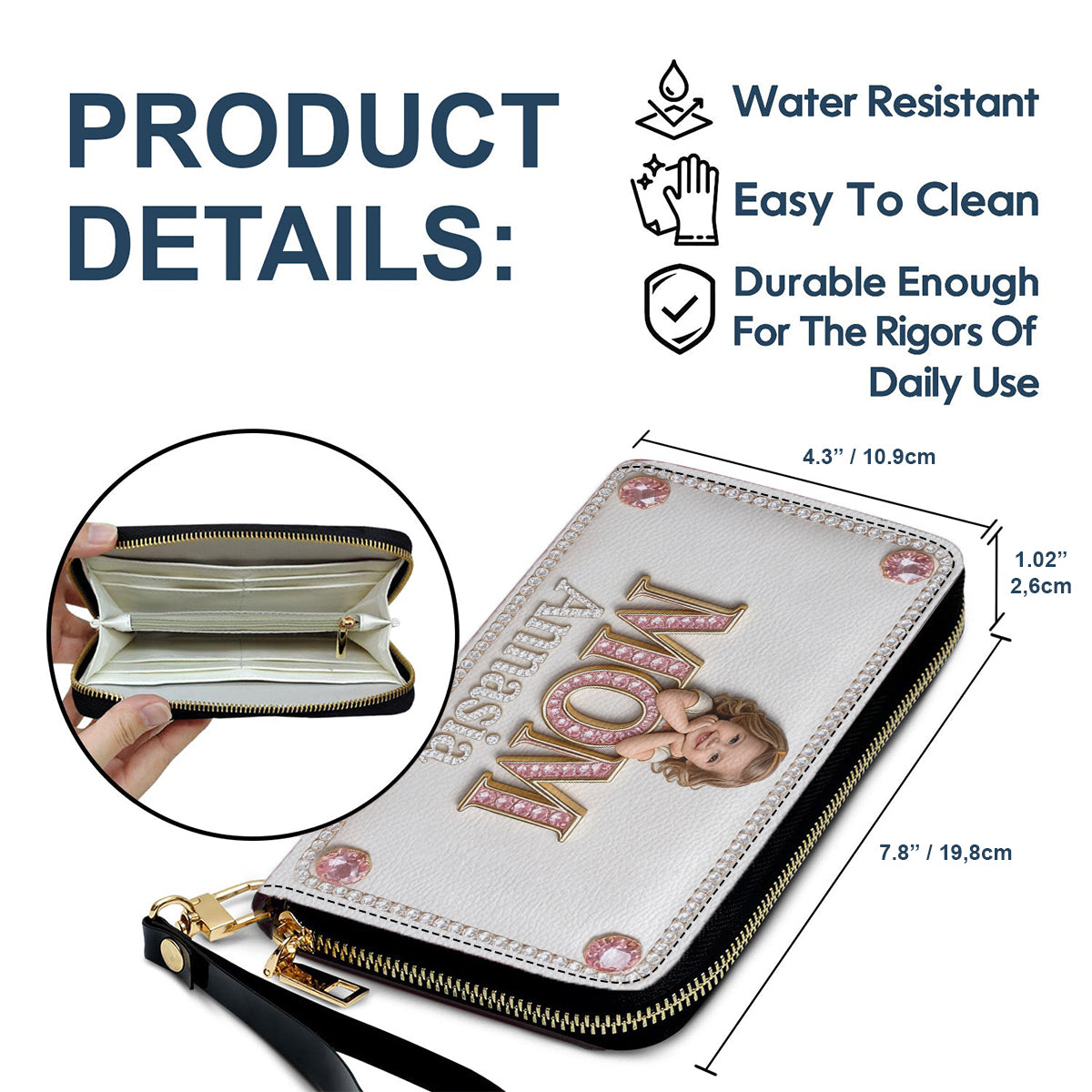 Mother's Day Gift, Custom From Any Photo - Personalized Mother Leather Long Wallet
