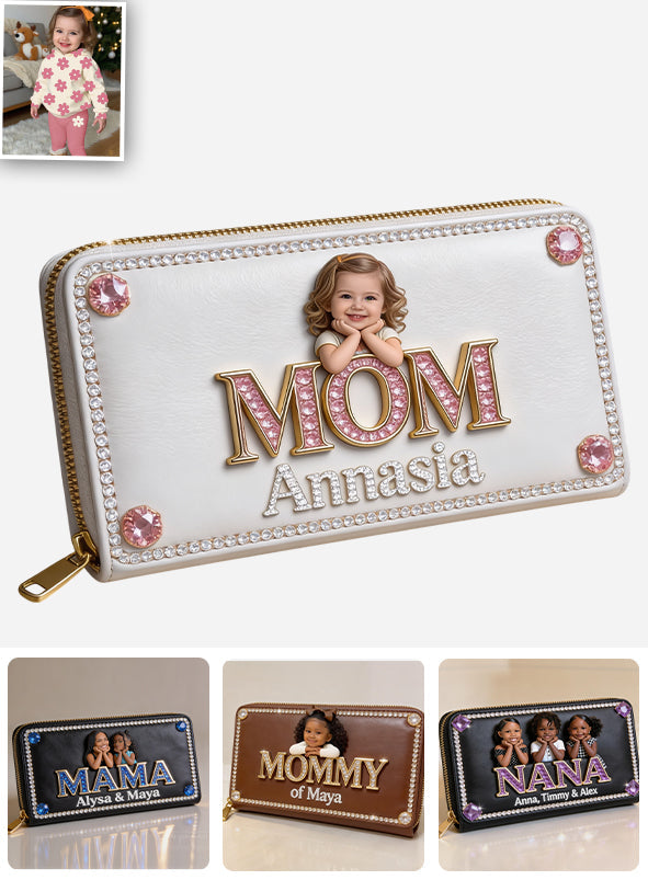 Mother's Day Gift, Custom From Any Photo - Personalized Mother Leather Long Wallet