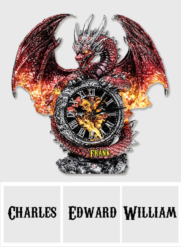 The Magic Of Dragon - Personalized Dragon LED Light Wall Clock