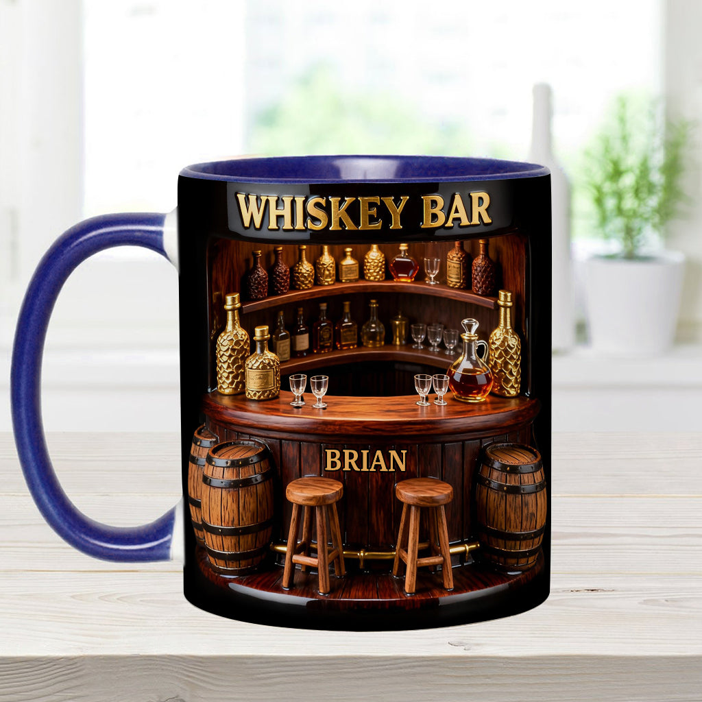 Whiskey Bar - Personalized Whisky Accent Mug & Coaster