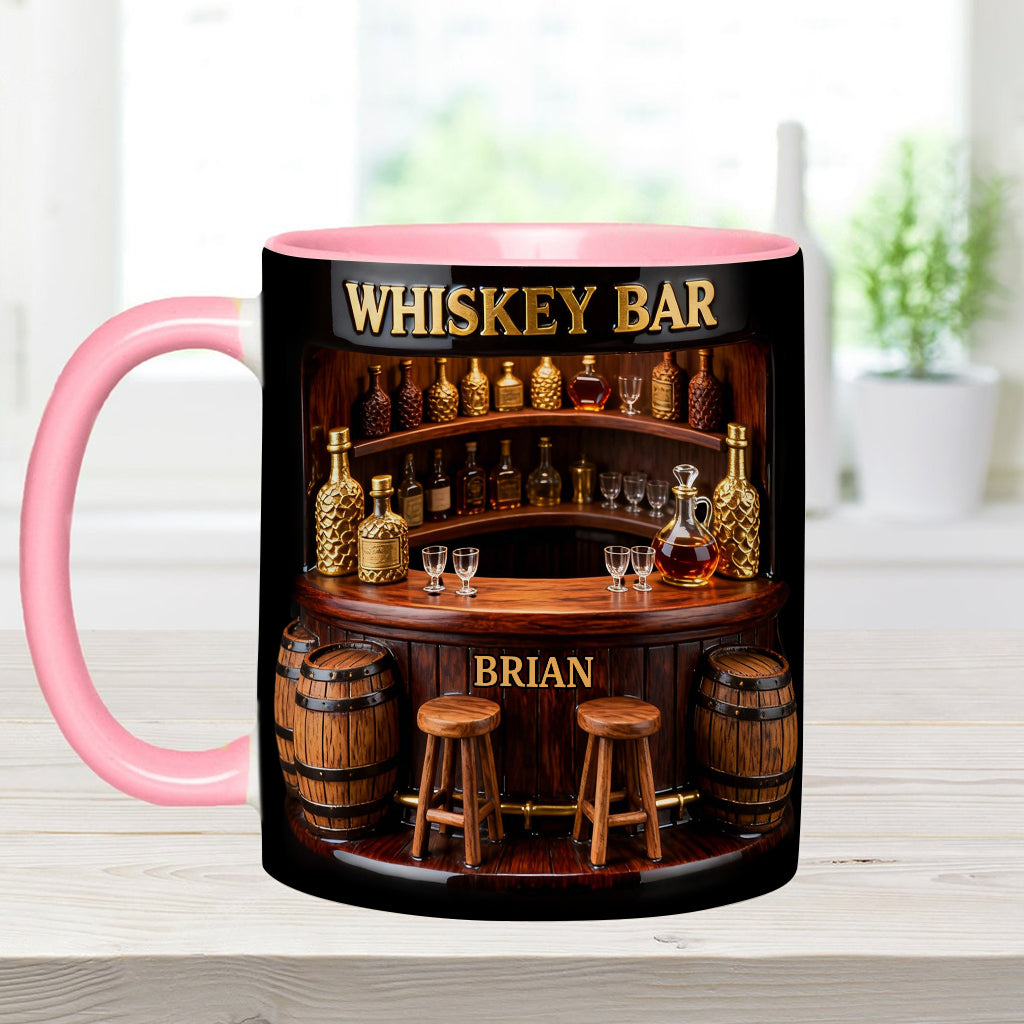Whiskey Bar - Personalized Whisky Accent Mug & Coaster