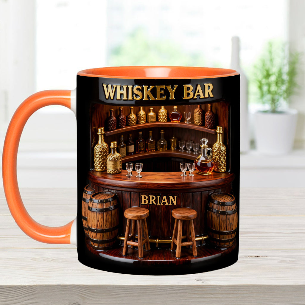 Whiskey Bar - Personalized Whisky Accent Mug & Coaster
