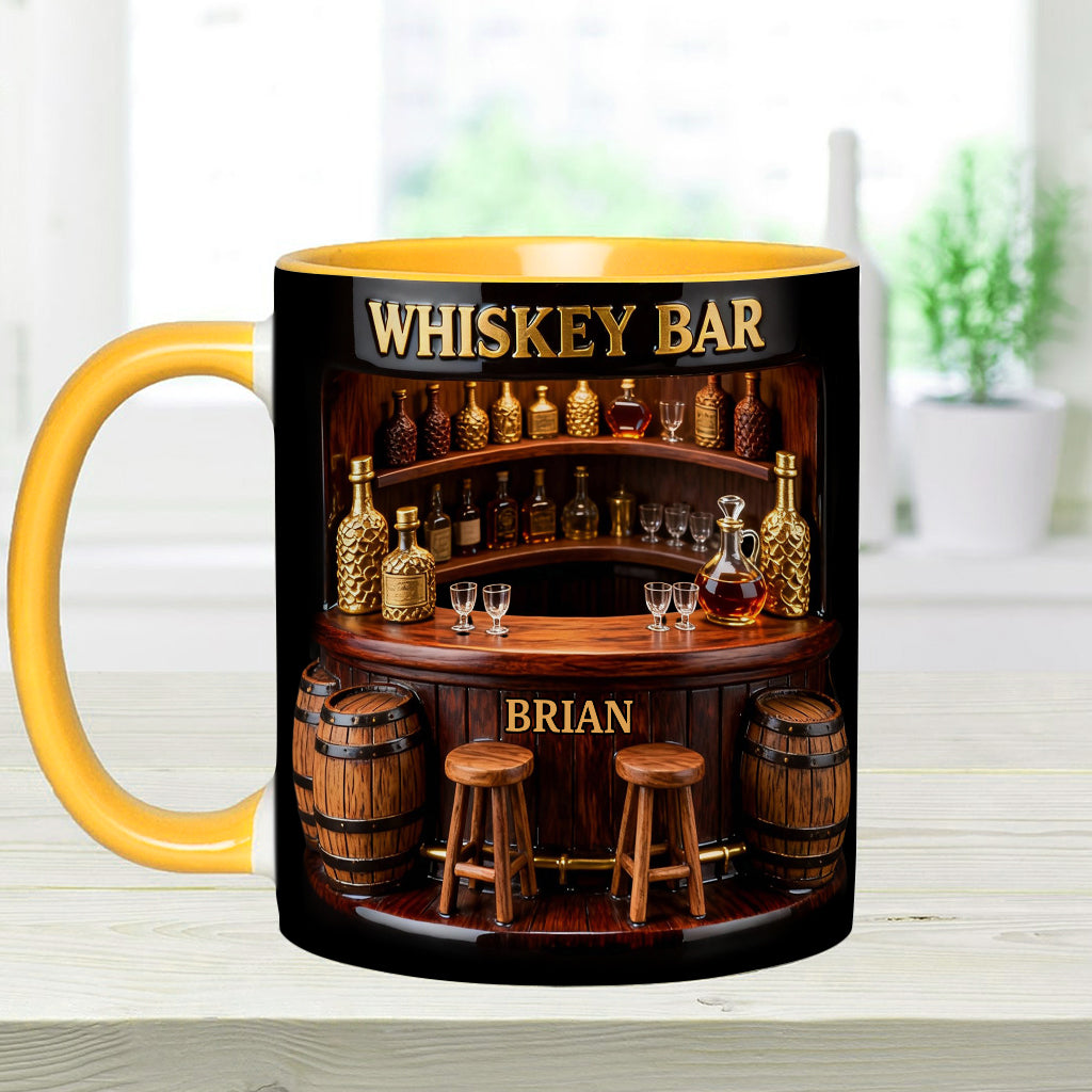 Whiskey Bar - Personalized Whisky Accent Mug & Coaster