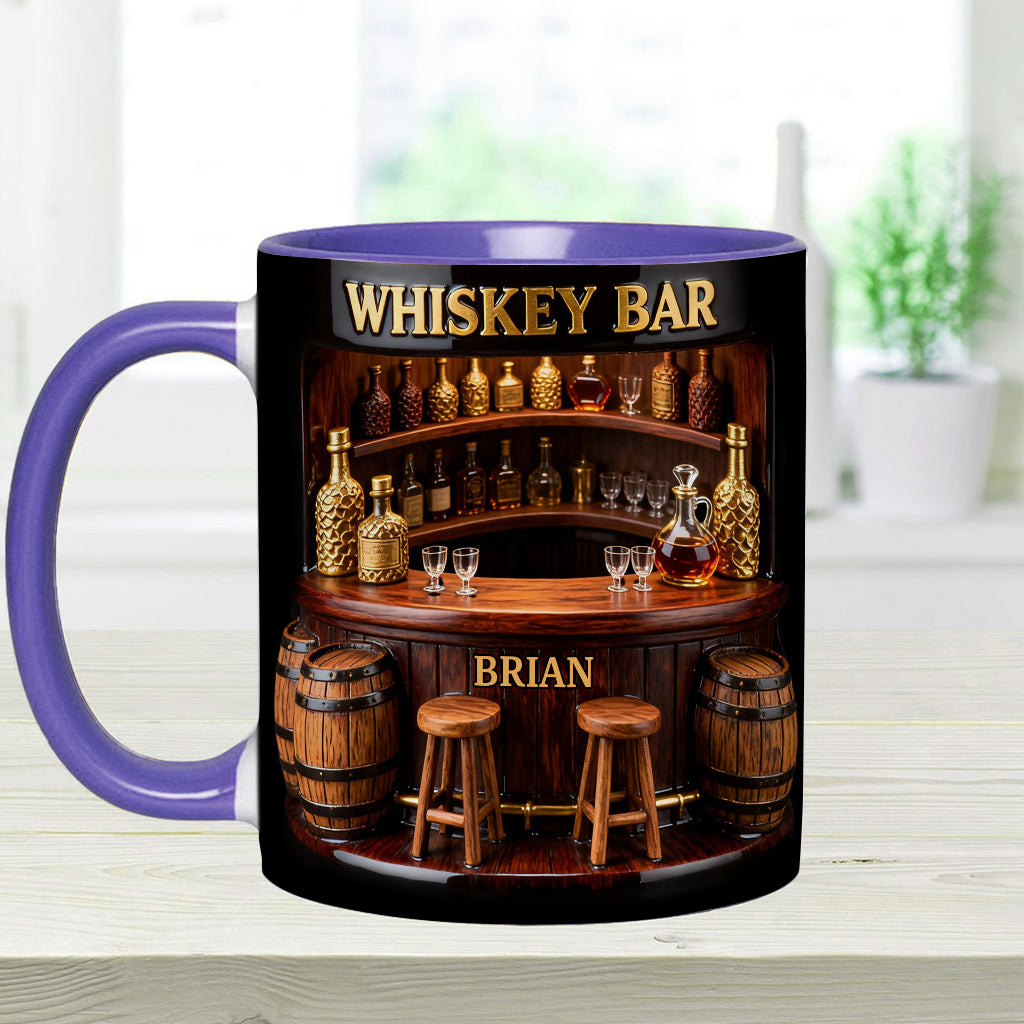 Whiskey Bar - Personalized Whisky Accent Mug & Coaster