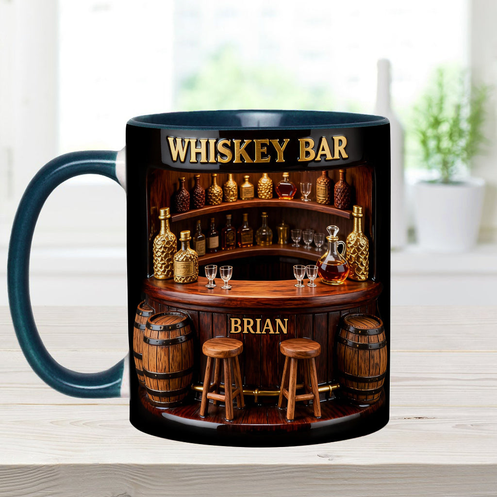 Whiskey Bar - Personalized Whisky Accent Mug & Coaster