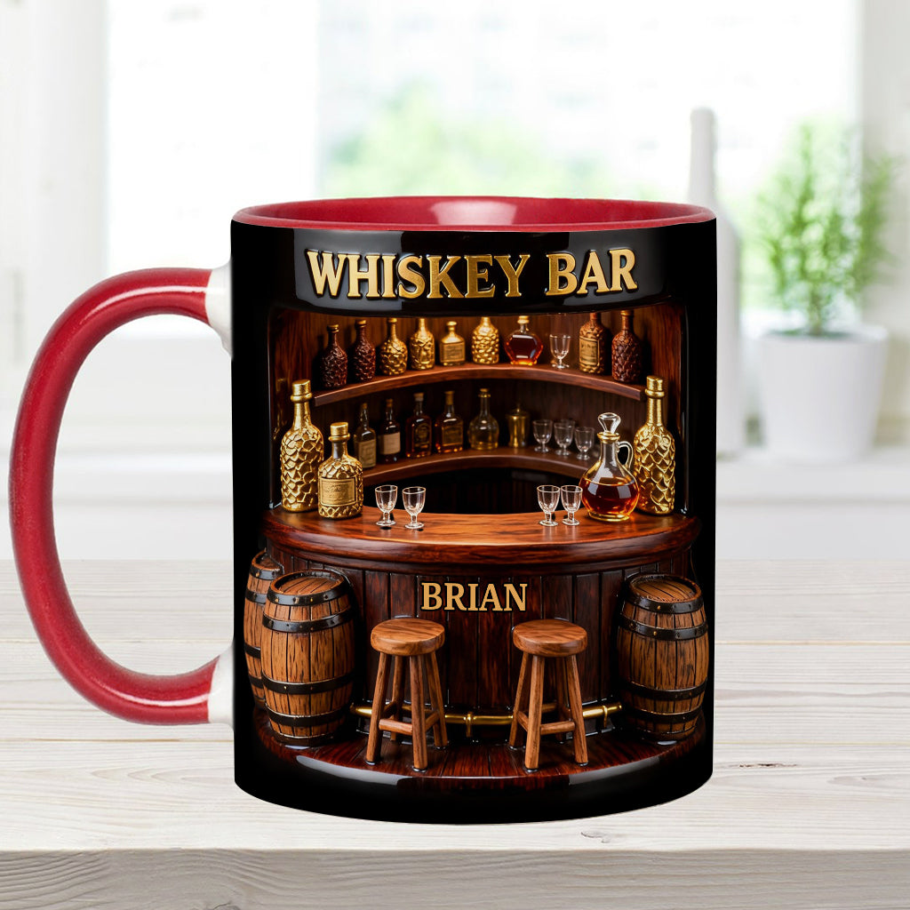 Whiskey Bar - Personalized Whisky Accent Mug & Coaster