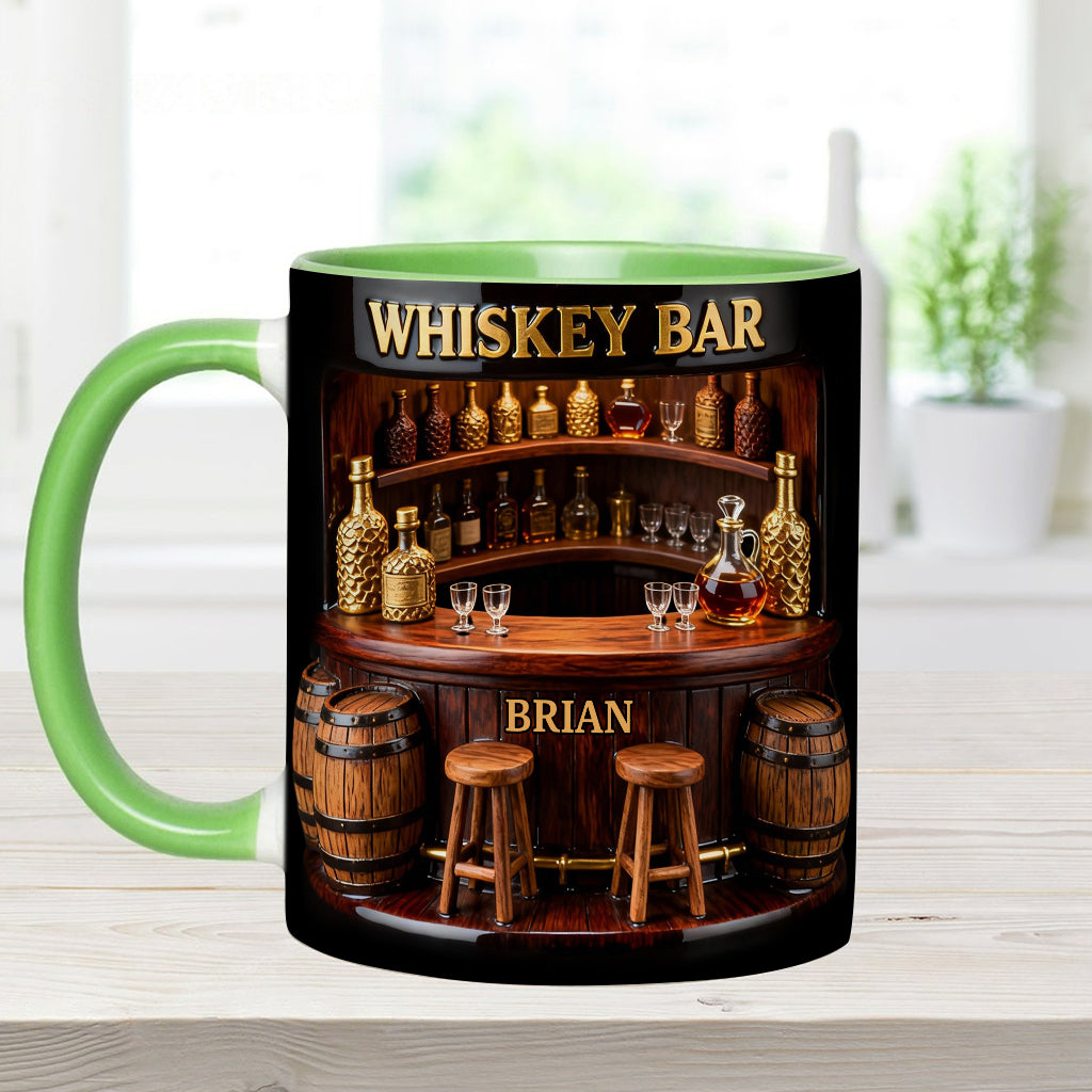 Whiskey Bar - Personalized Whisky Accent Mug & Coaster