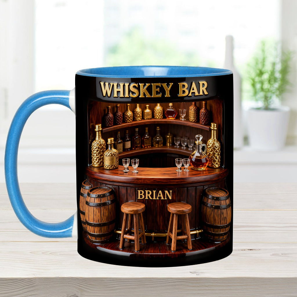 Whiskey Bar - Personalized Whisky Accent Mug & Coaster