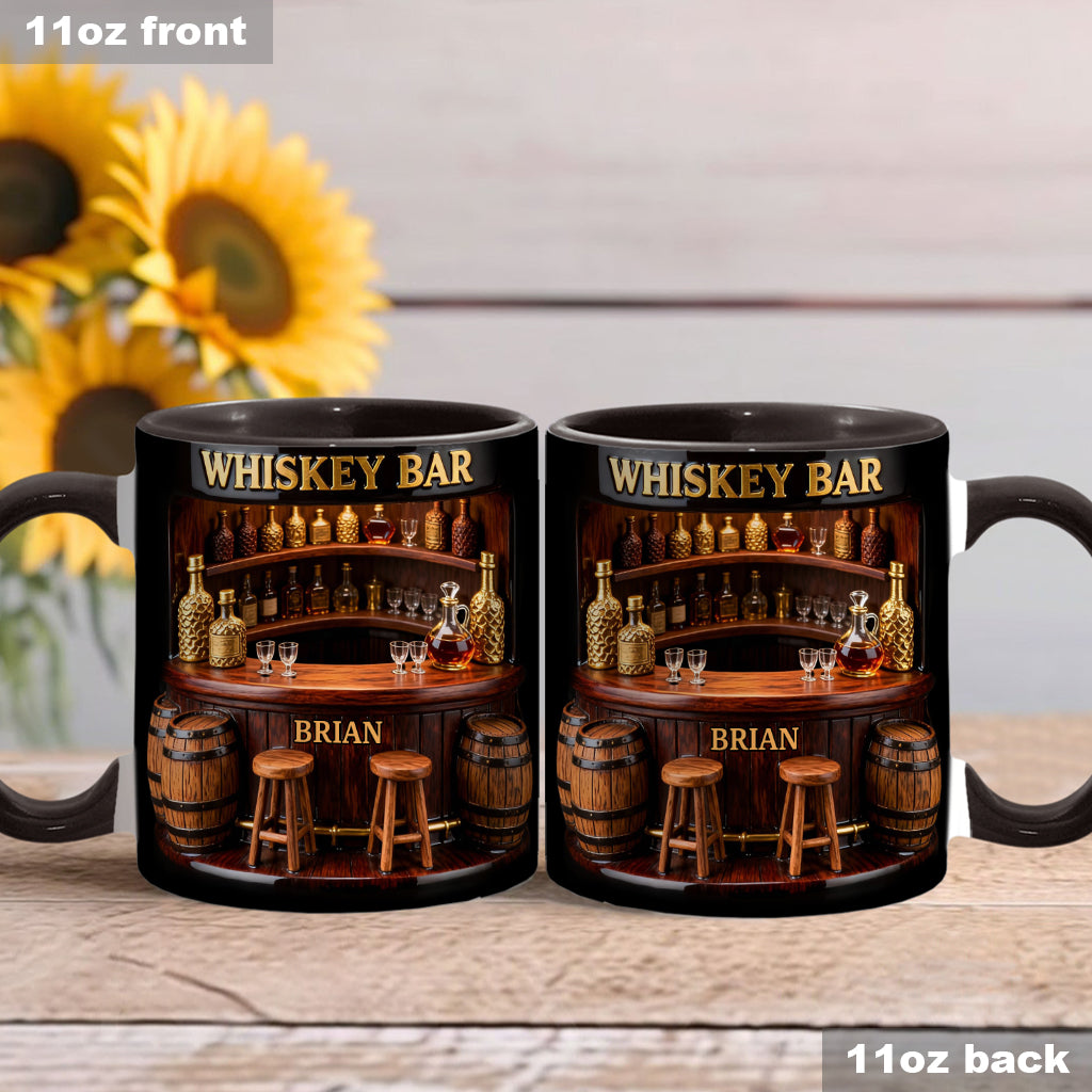 Whiskey Bar - Personalized Whisky Accent Mug & Coaster