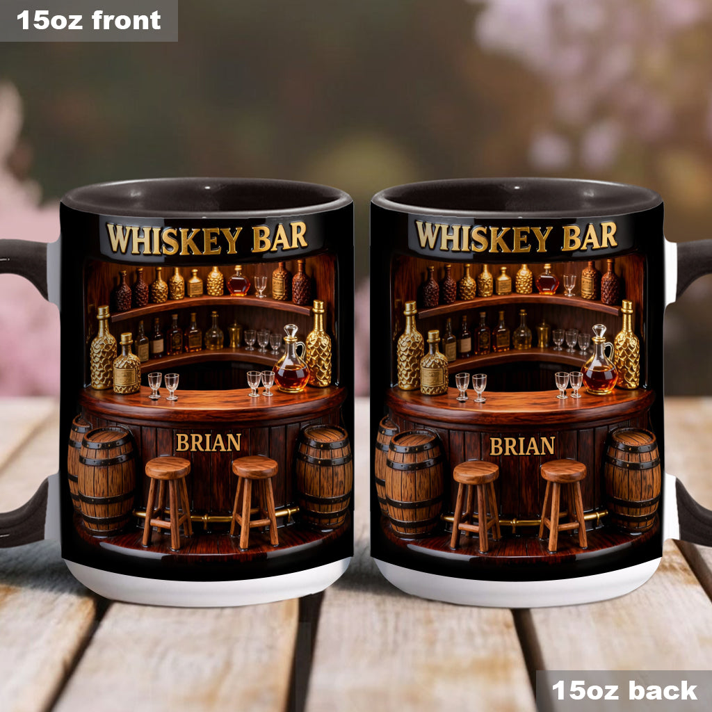 Whiskey Bar - Personalized Whisky Accent Mug & Coaster