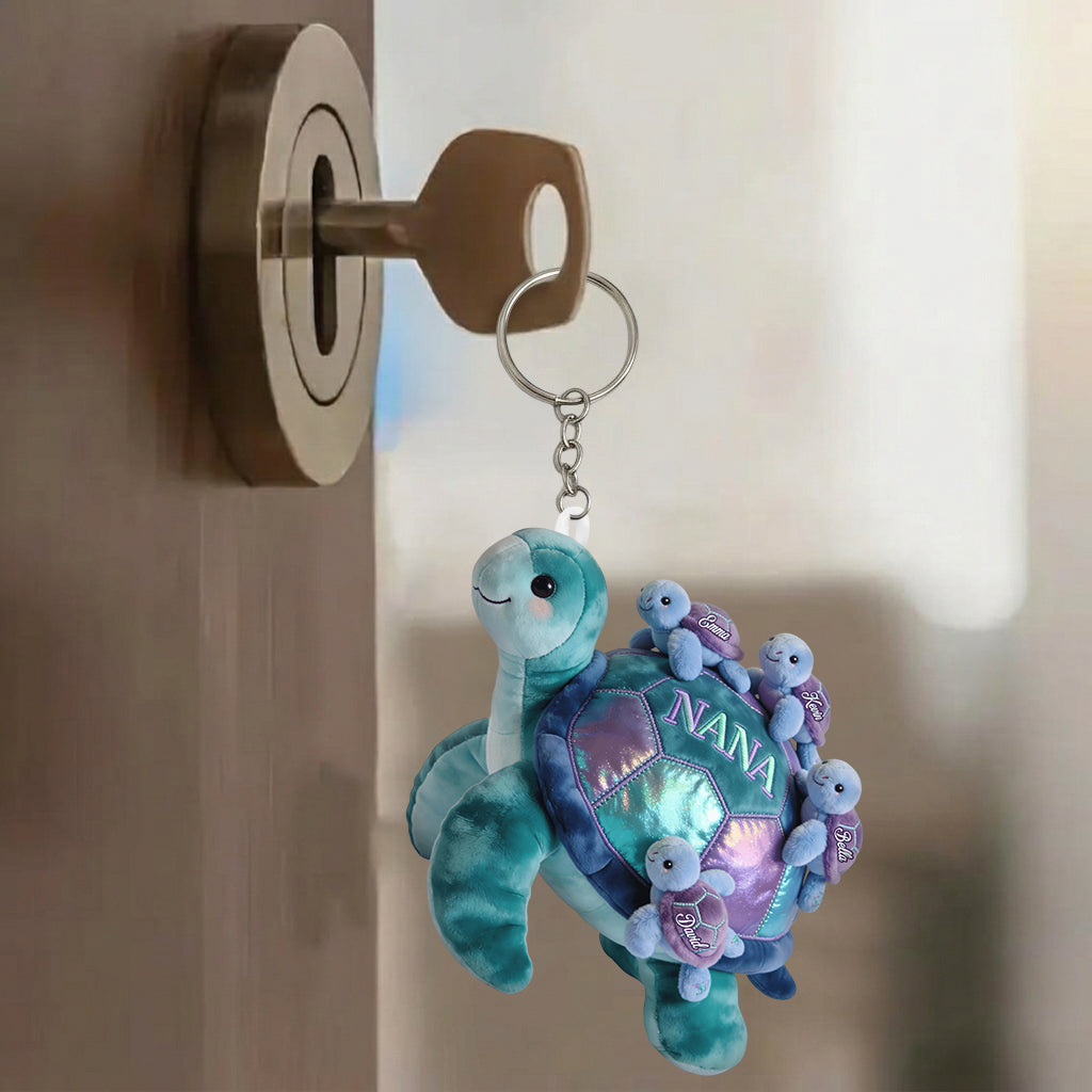 Nana Turtle - Personalized Grandma Plush Keychain