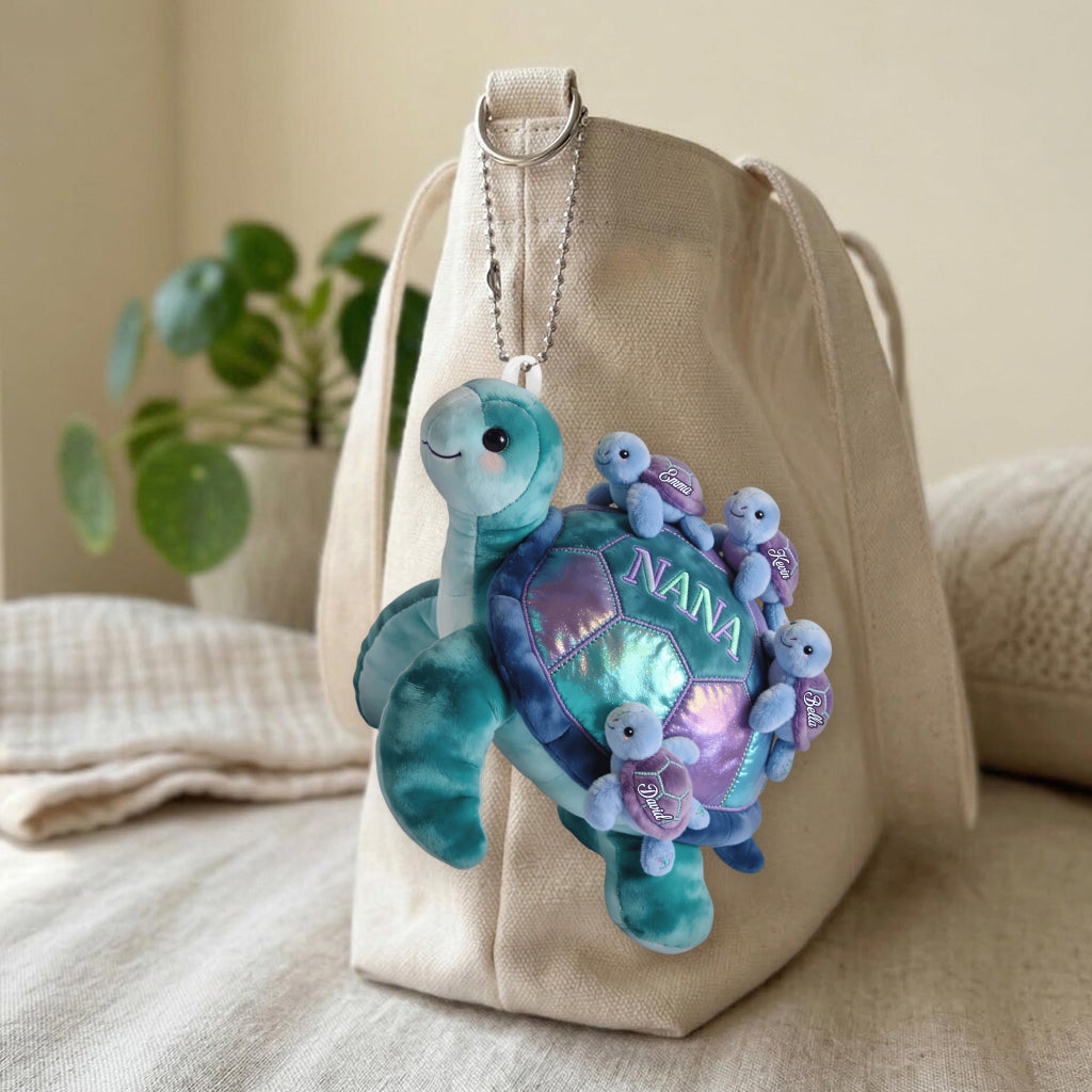 Nana Turtle - Personalized Grandma Plush Keychain