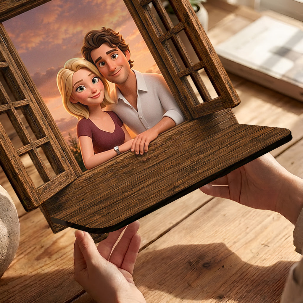 You & Me Couple Gift - Personalized Couple Wooden Floating Shelf