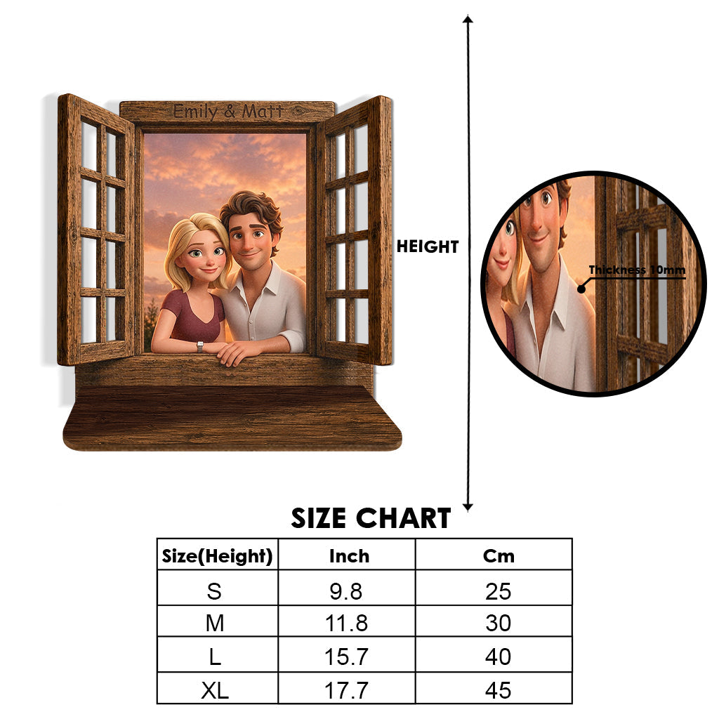 You & Me Couple Gift - Personalized Couple Wooden Floating Shelf