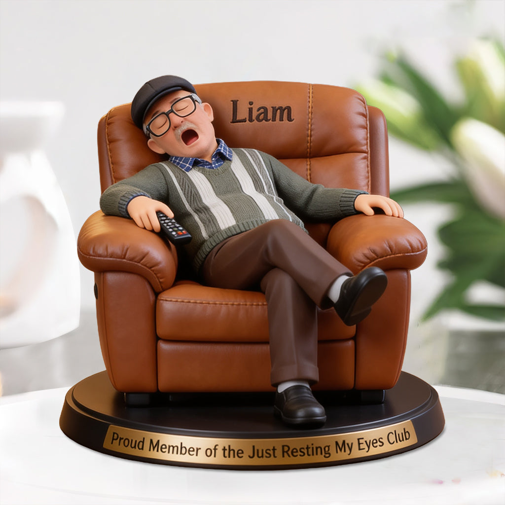 Proud Member of the Resting My Eyes Club - Personalized Retired Custom Shaped Acrylic Plaque