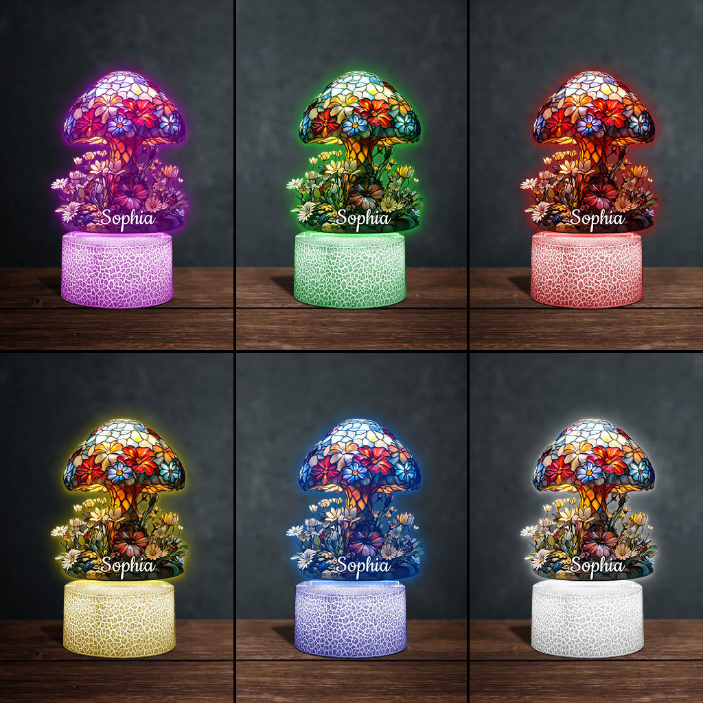 Magic Night - Personalized Mushroom Shaped Plaque Light Base