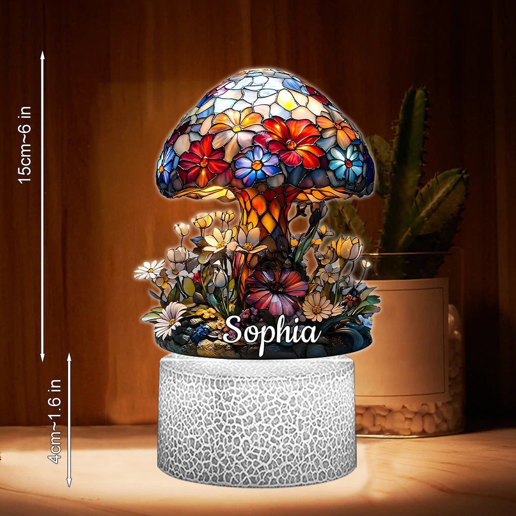Magic Night - Personalized Mushroom Shaped Plaque Light Base