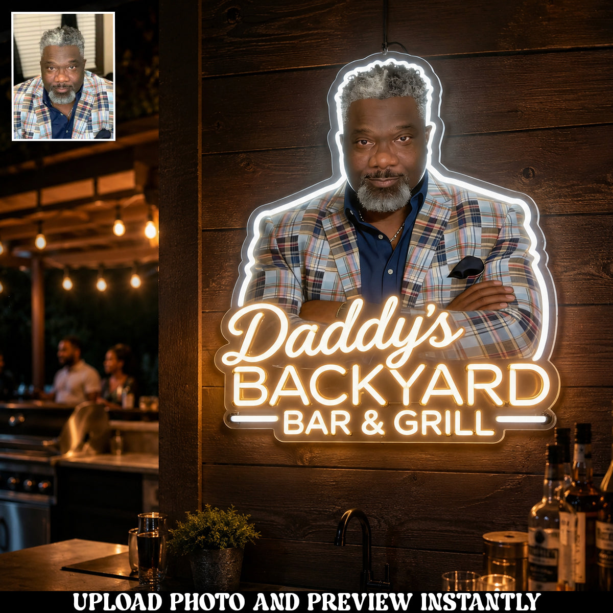 Man’s Signature Sign - Personalized Father LED Light Acrylic Sign