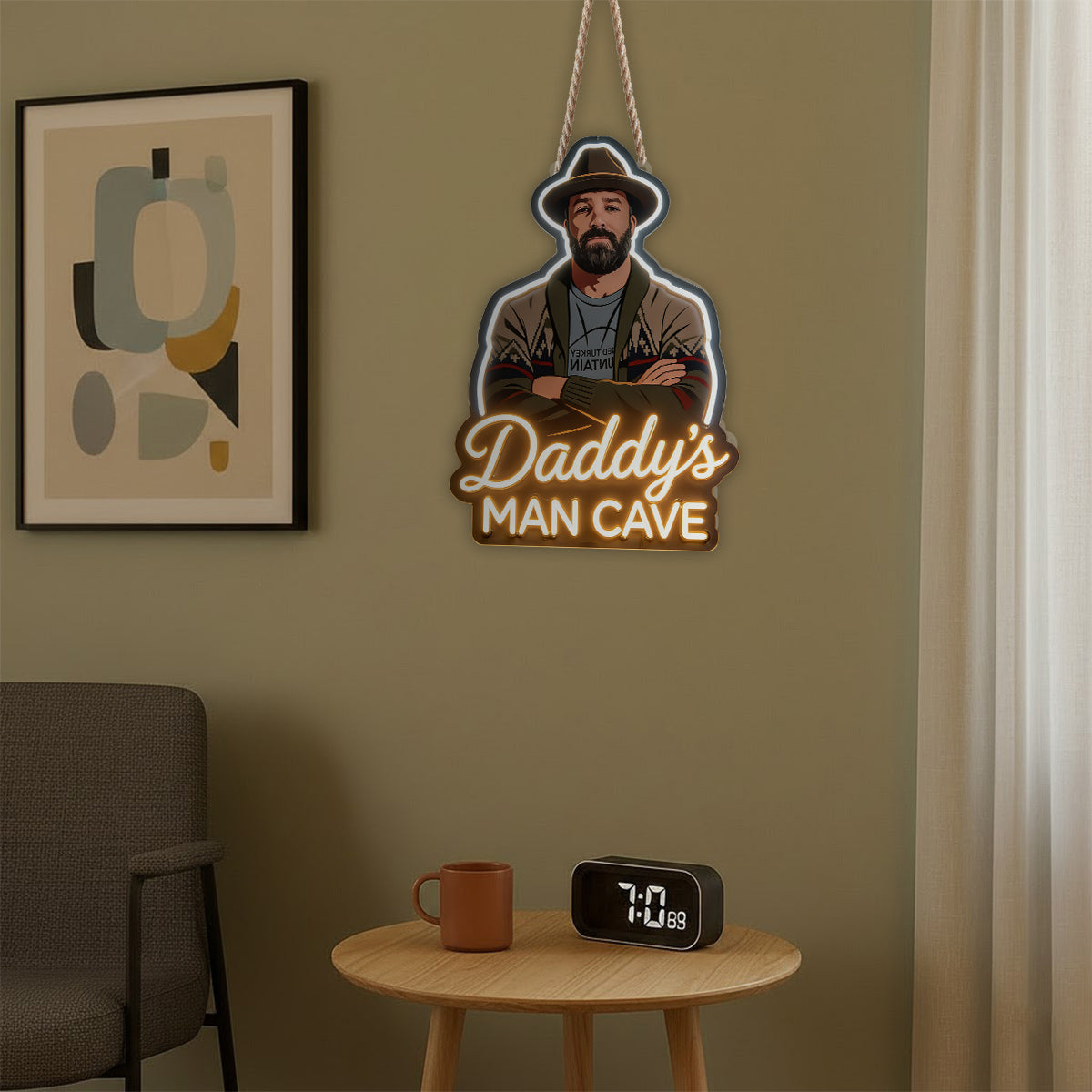Man’s Signature Sign - Personalized Father LED Light Acrylic Sign