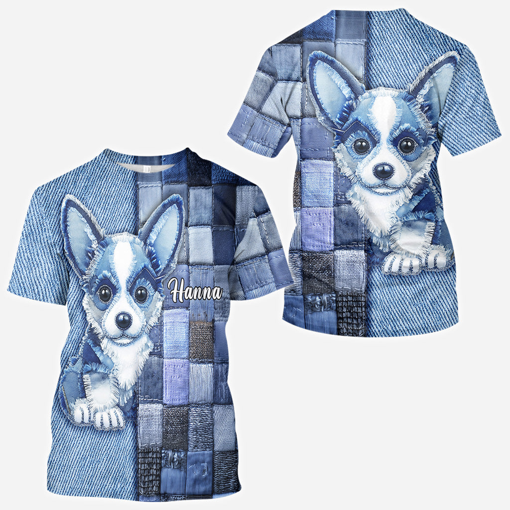 Love Pembroke Welsh Corgi - Personalized Dog All Over Shirt