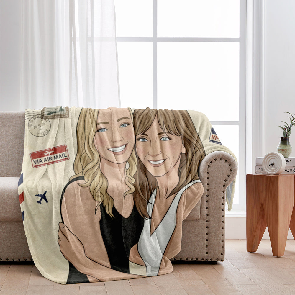 Wrap Yourself In A Big Hug - Personalized Mother Blanket