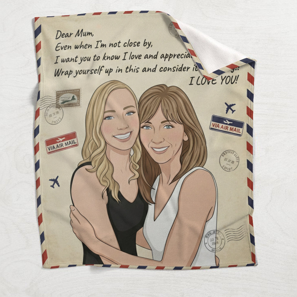 Wrap Yourself In A Big Hug - Personalized Mother Blanket