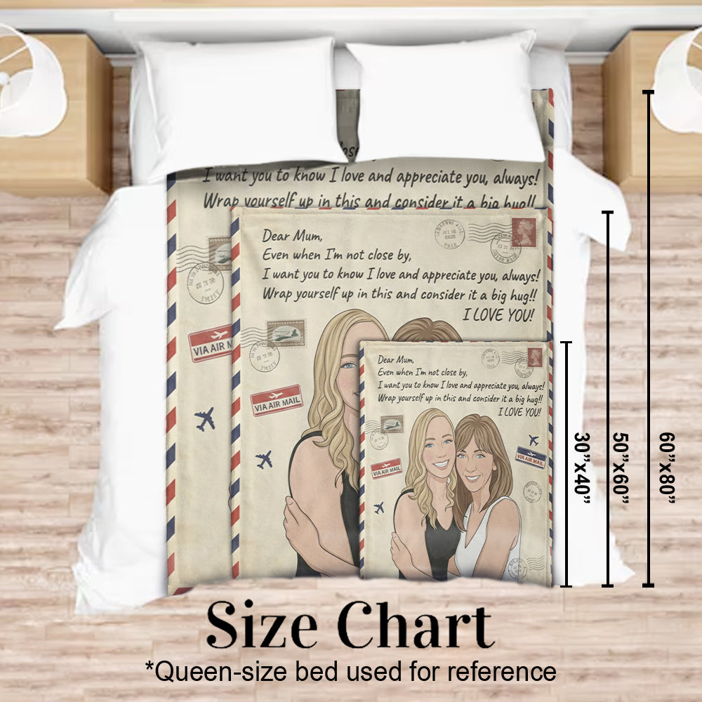 Wrap Yourself In A Big Hug - Personalized Mother Blanket