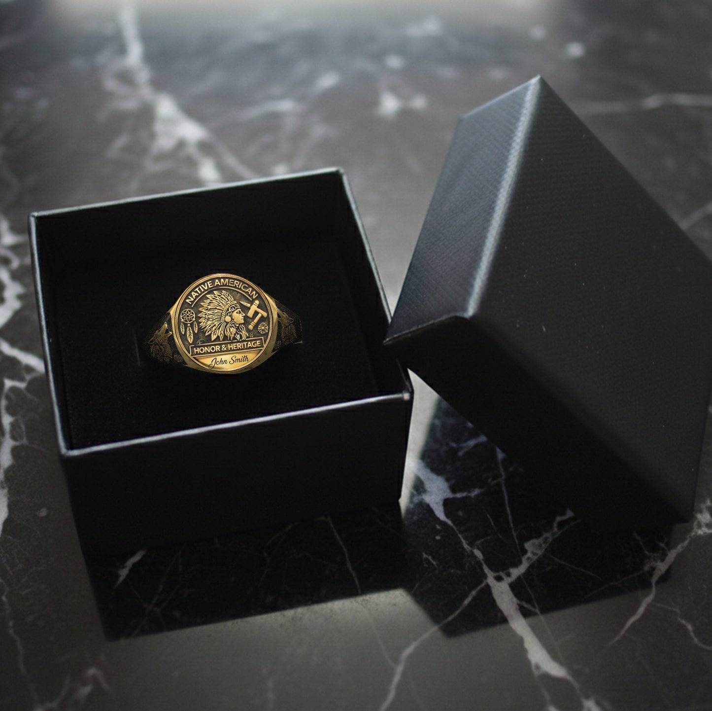 Native Pride, Native American - Personalized American Indian Signet Ring