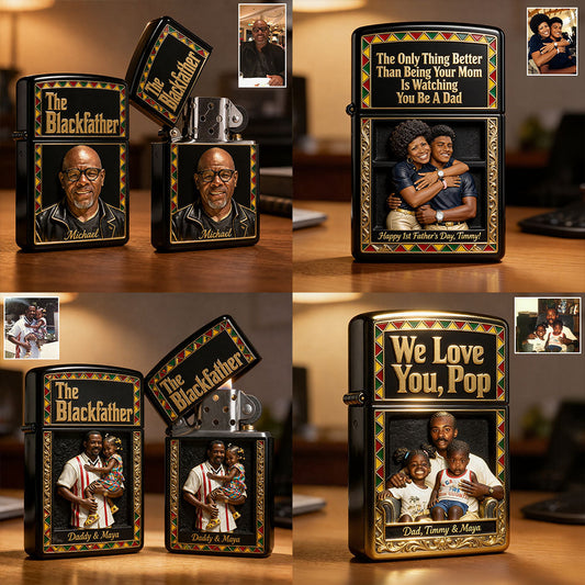 The Blackfather - Personalized African American Lighter