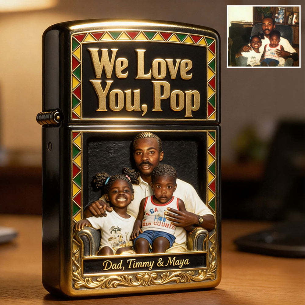 The Blackfather - Personalized African American Lighter