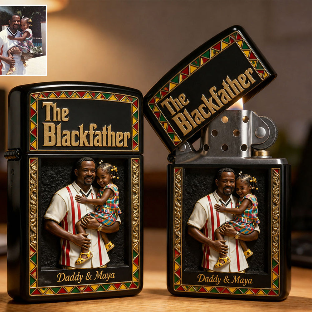 The Blackfather - Personalized African American Lighter