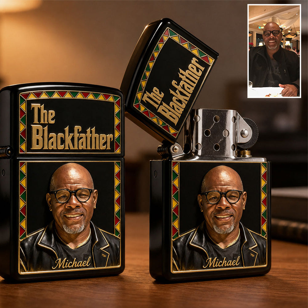 The Blackfather - Personalized African American Lighter