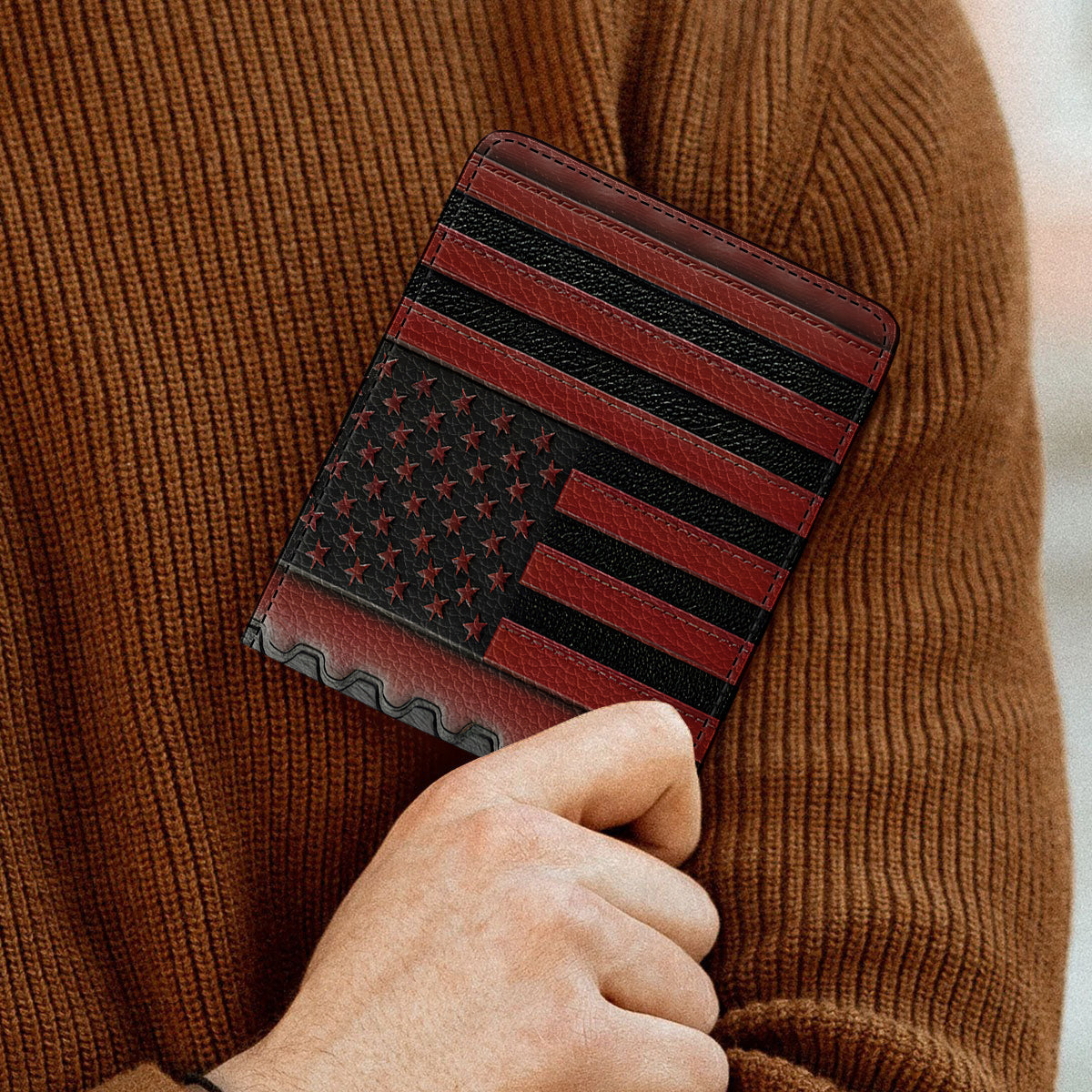 Proud Firefighter - Personalized Firefighter Leather Wallet