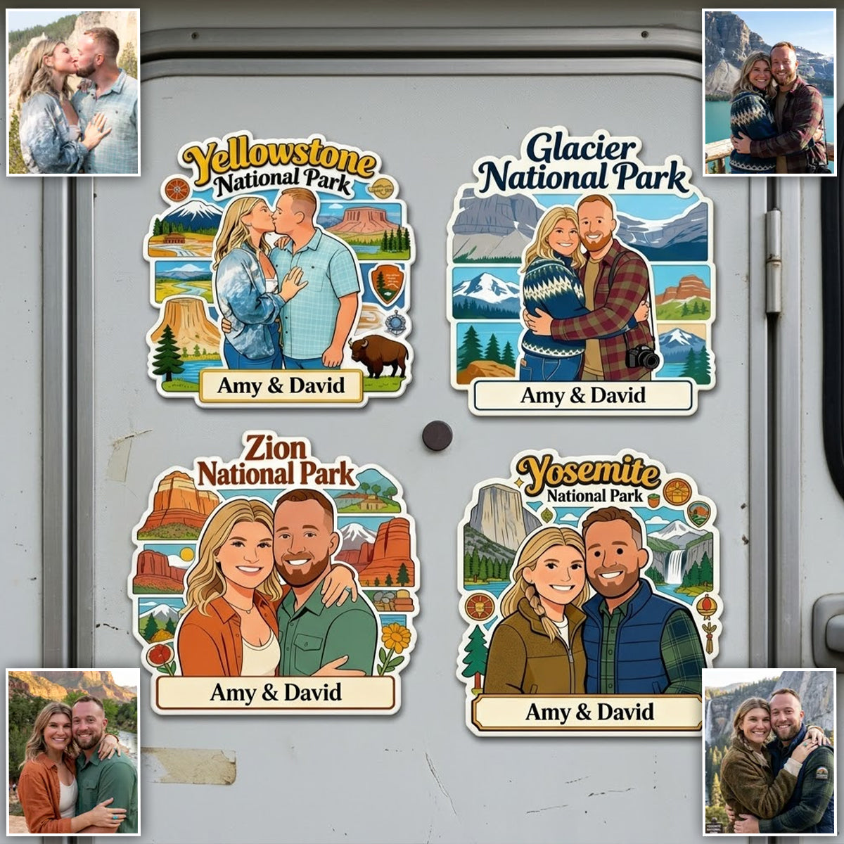 National Park Travel Memories - Personalized National Parks Magnet
