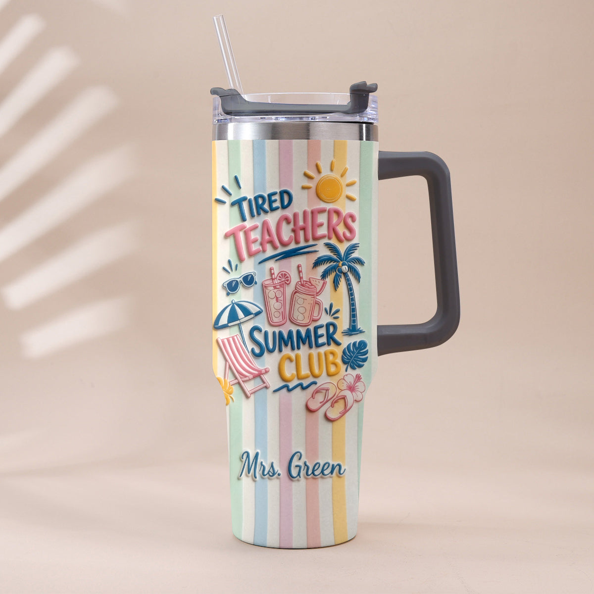 Teachers Off - Personalized Teacher Tumbler With Handle