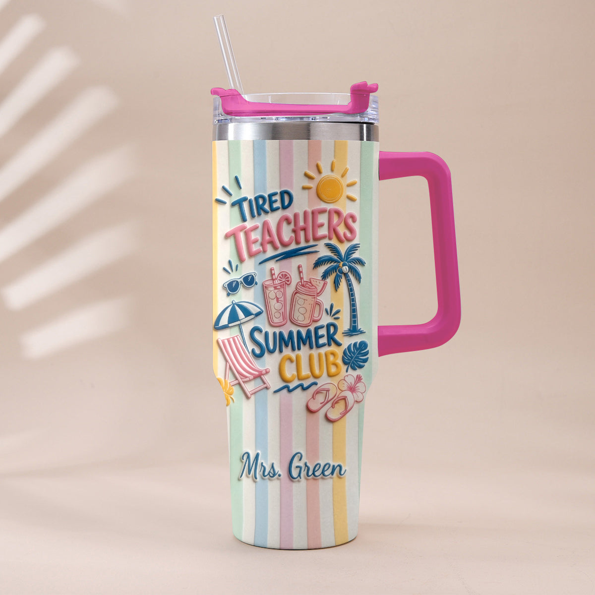 Teachers Off - Personalized Teacher Tumbler With Handle