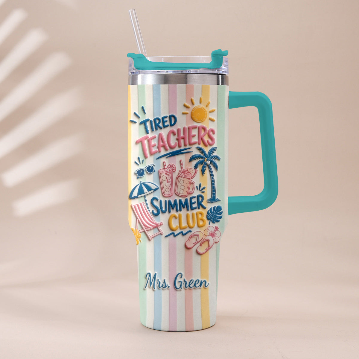 Teachers Off - Personalized Teacher Tumbler With Handle