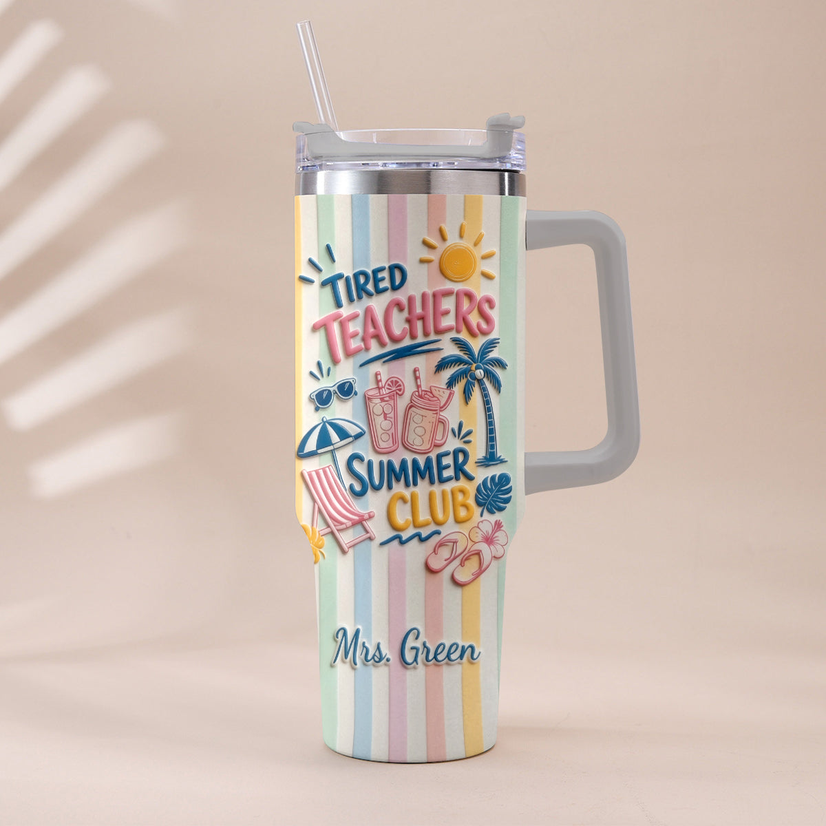 Teachers Off - Personalized Teacher Tumbler With Handle